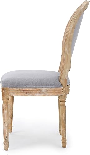 Miniatura 8 de Christopher Knight Home Camille - Sillas de comedor tradicionales de terciopelo, 2 piezas, color gris y blanco brillante Gris