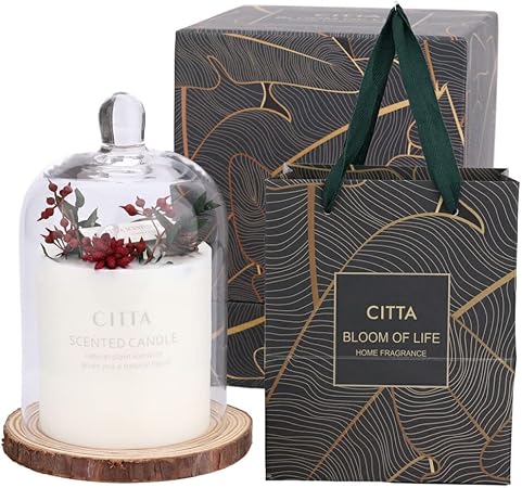 Amazon Citta シッタ ギフトセット アロマキャンドル おしゃれ ギフト プレゼント 女性 キャンドル ブランド ろうそく リラックス アロマ 香り 芳香剤 北欧 韓国 ルームフレグランス エッセンシャルオイル スタンド ボタニカル ドライフラワー おうち時間