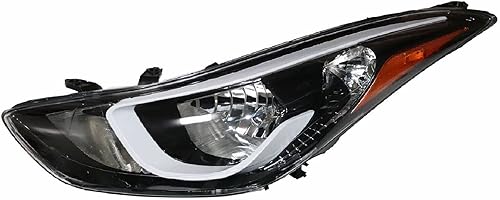 LOYALHEARTDY Para 2014 2015 2016Hyundai Elantra Halogen Faros Faros Delanteros, Izquierdo Del Lado Del Conductor Faro OE Reemplazo Lente