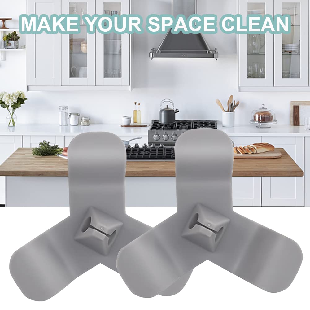 2pcs Cable Organizers, Self Adhesive Cable Wrap Attachment for Cars, Homes and Offices for Cord Storage (2pcs Grey)