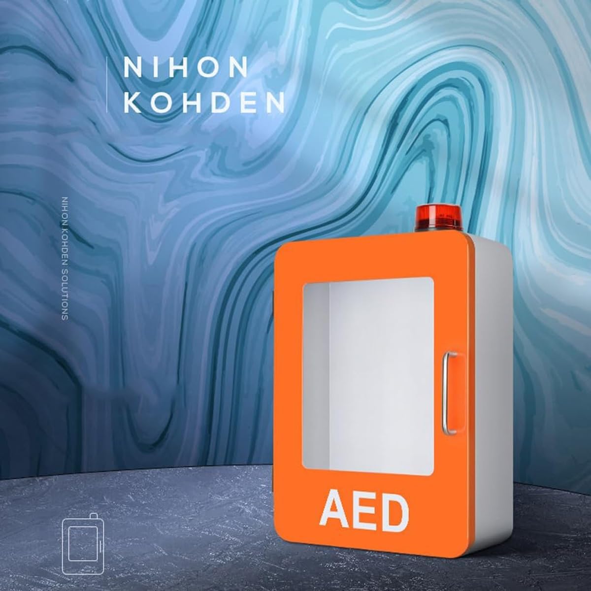 Armadietto per defibrillatore AED, Armadio porta defibrillatore a parete, scatola di allarme for cardiaco in plastica con sistema e doppio interruttore controllo