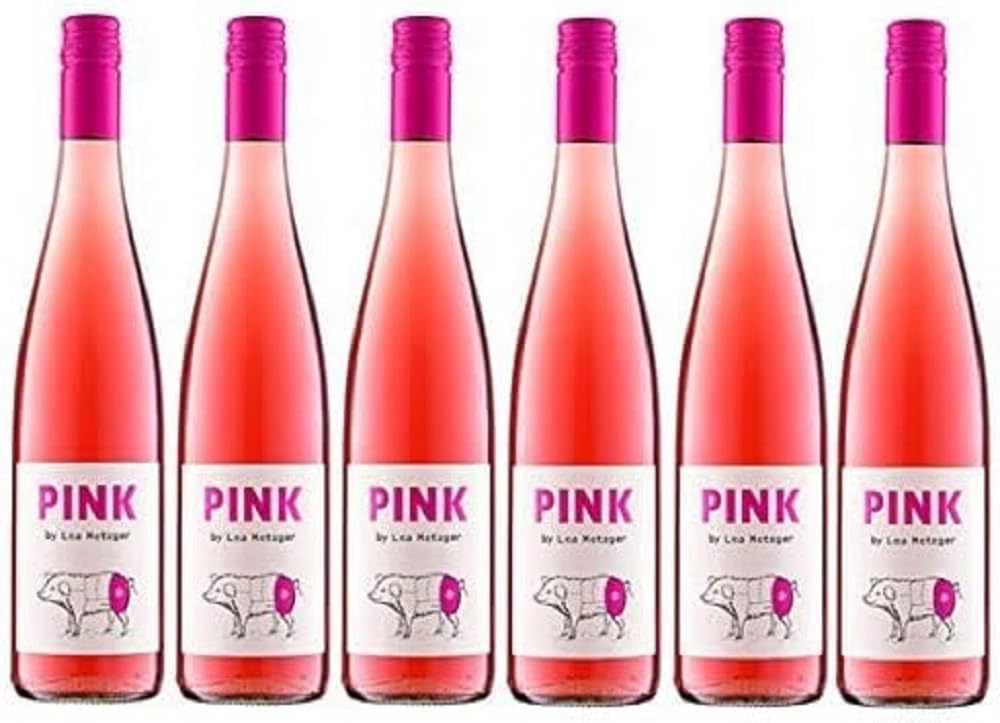 6er Vorteilspaket Pink 2024| Weingut Metzger | Rosé-Wein aus der Pfalz | 6 x 0,75 l