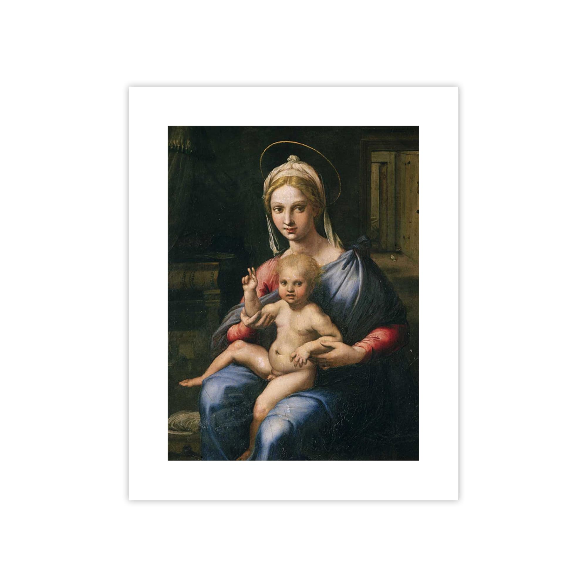 Poster Giulio Romano Vergine e Bambino 100x75 cm : habillez enfin vos grands murs vides