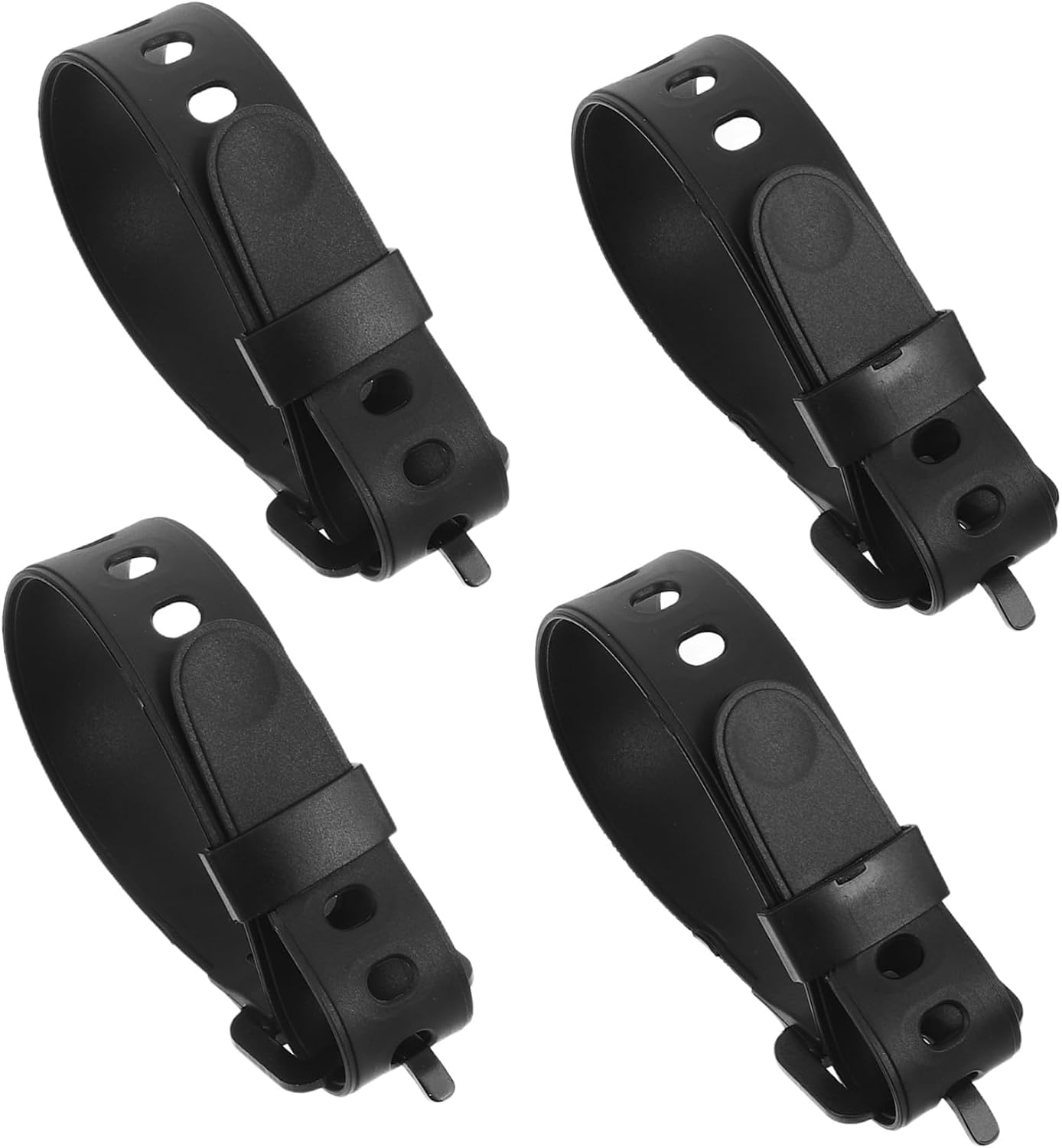 4pcs Adjustable Ski Strap with TPU Material for Stability and Cold-Resistant Performance, 12.6 Inch Black Snowboard Binding Strap for Skiing and Snowboarding Use