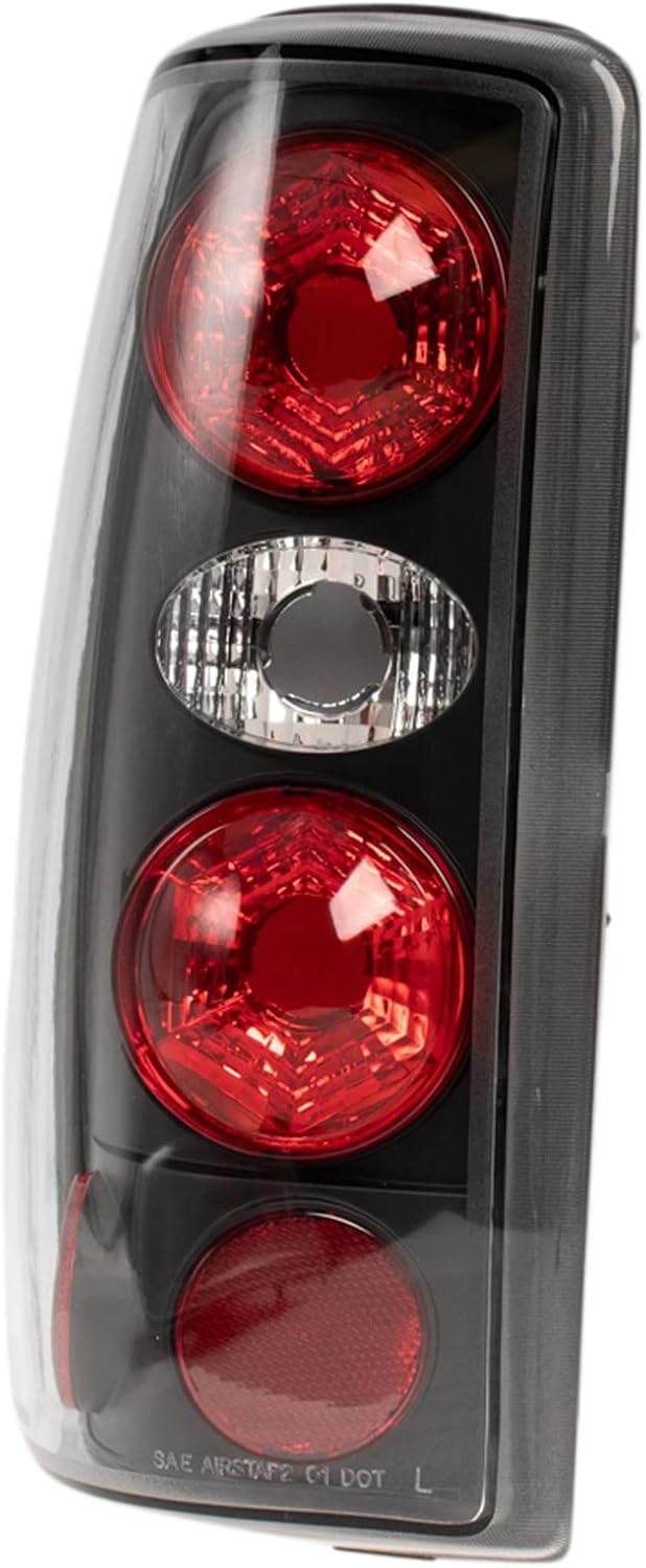 TRQ 2 Piece Driver & Passenger Side Tail Light Assembly Performance Clear Black Housing Set Compatible with 2000-2006 Chevrolet Suburban 1500 Suburban 2500 Tahoe GMC Yukon Yukon XL 1500 2500 GM2800170