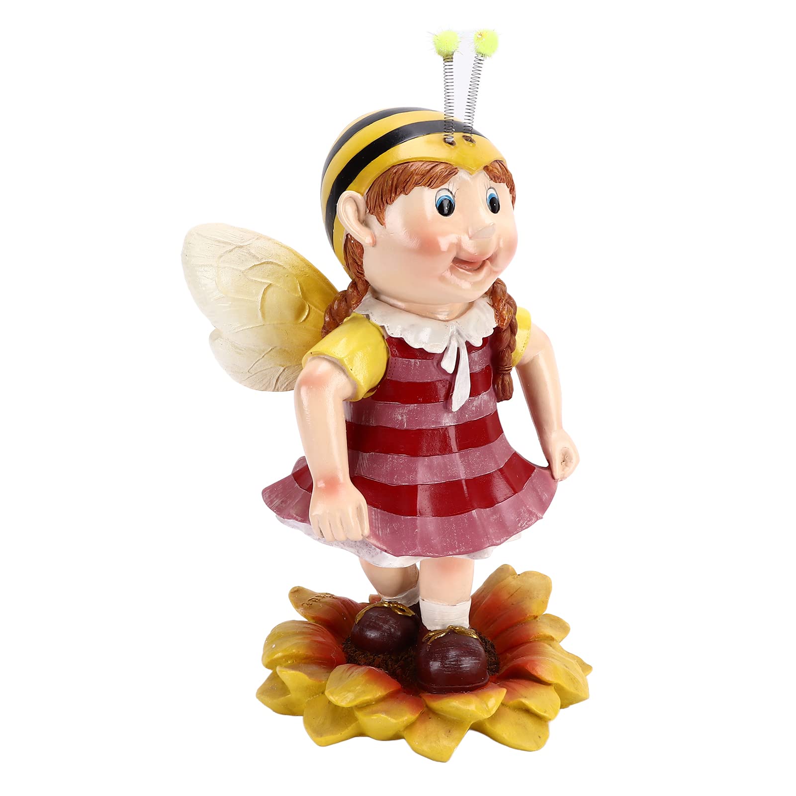 Statue Réaliste Jardin abeille en résine animée de 13,7 pouces pour déco extérieure