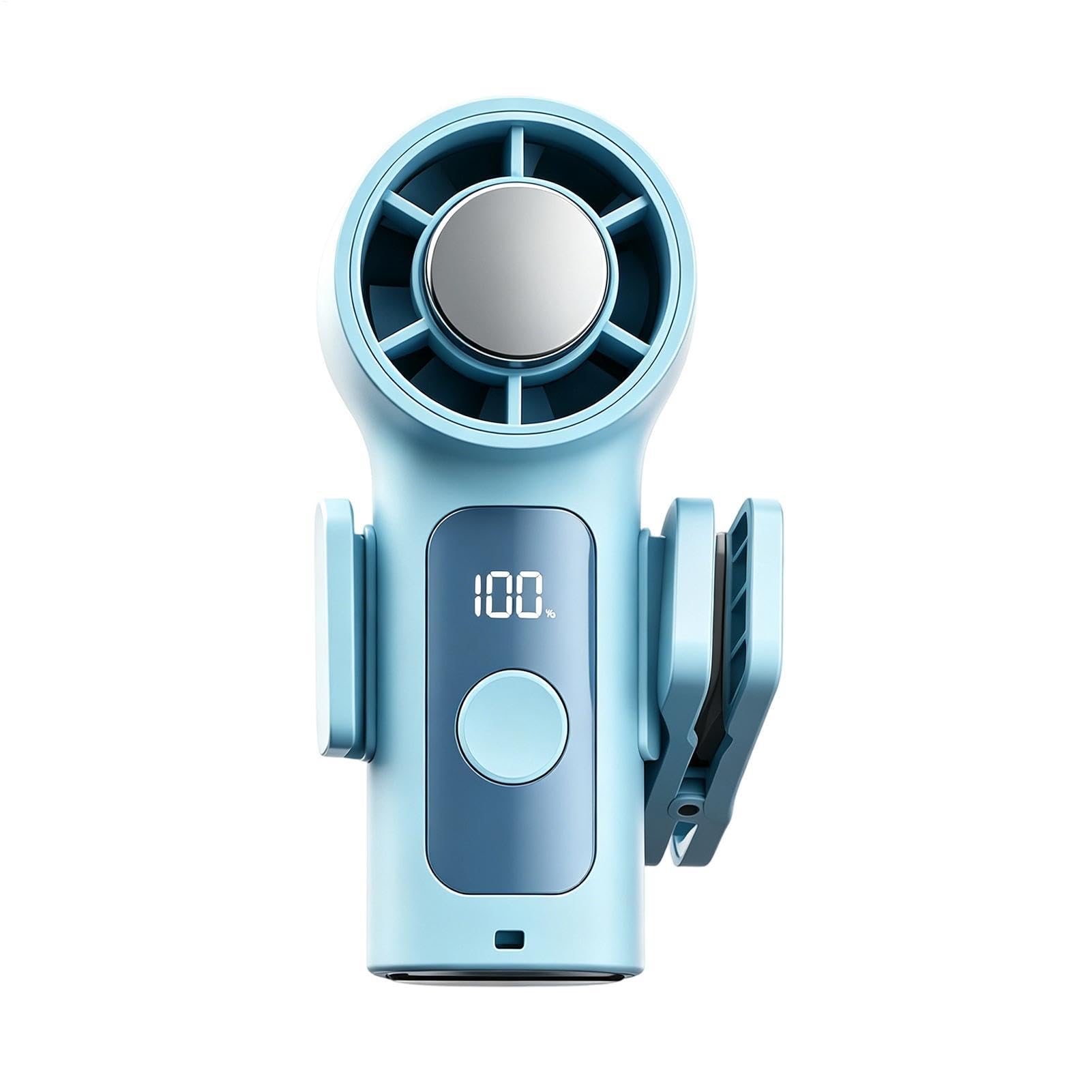 Ventilador portátil de mano usb para cochecito con pantalla led de bajo ruido