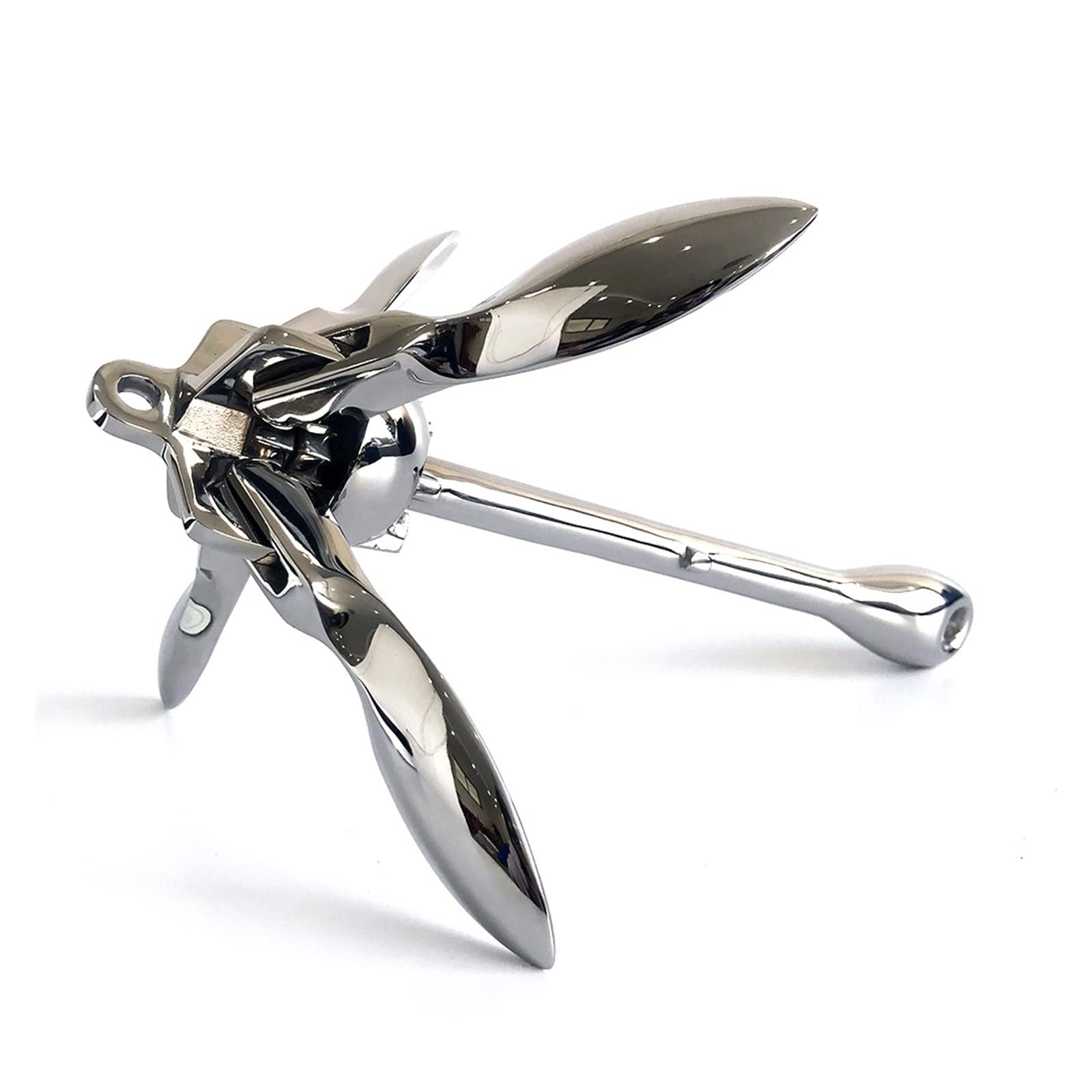 Kjueq One Color Marine Umbrella Anchor 0.7Kg Yacht Anchor Folding Anchor Four Claw Anchor 316 Stainless Steel Folding Anchor Umbrella Anchor