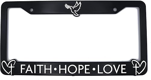 Marco de matrícula Faith Hope Love