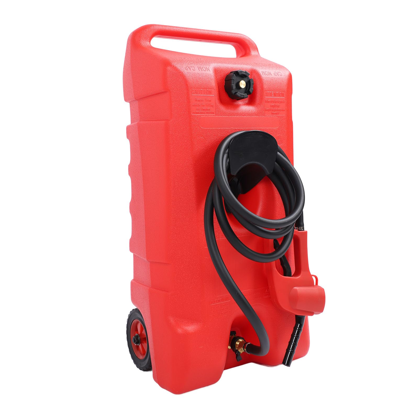 de 25 galones Tanque de gasolina Gran capacidad Contenedor de de aceite con manija de servicio pesado y ruedas de goma para barcos yates RVS Campers