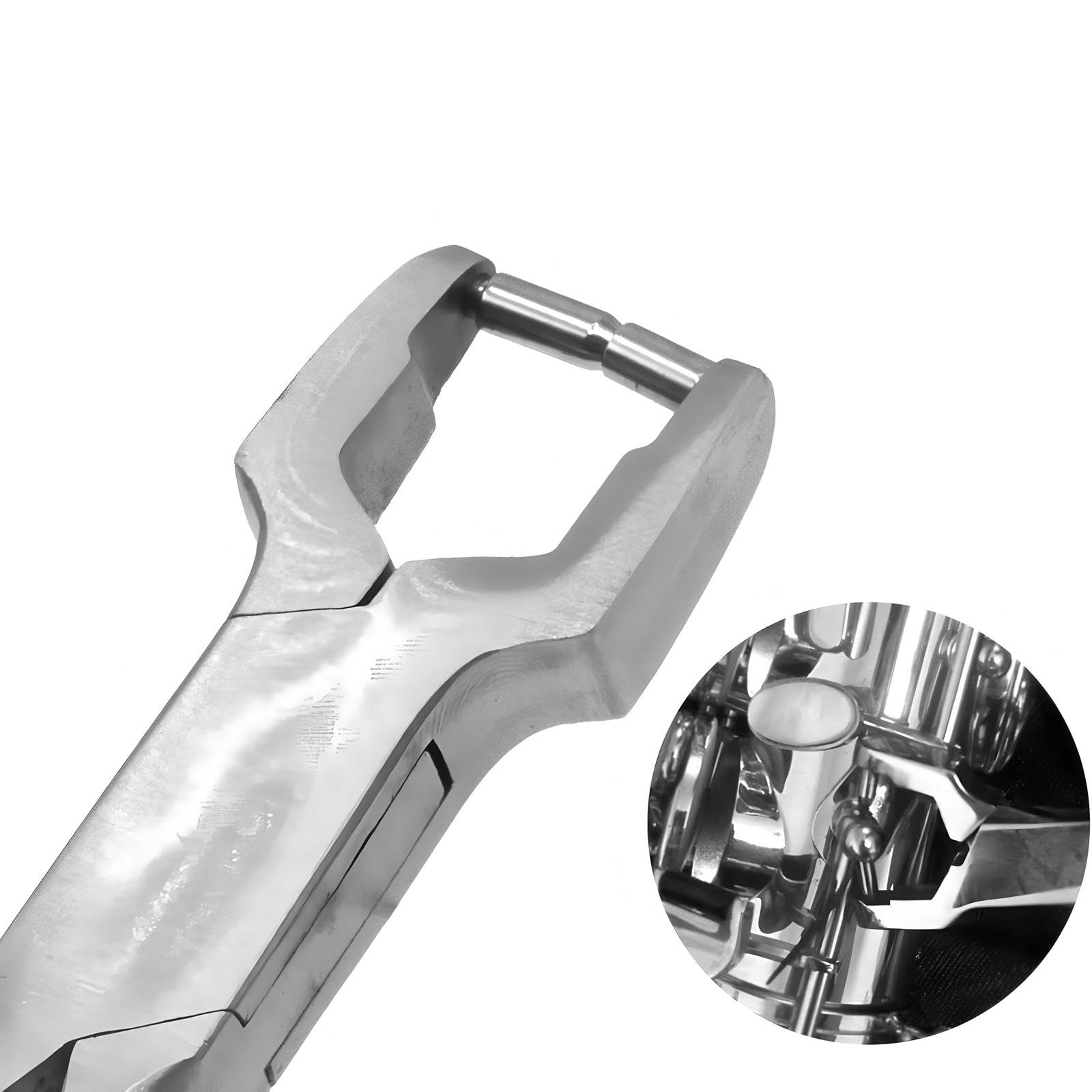 Generic 2 Pezzi Pinza Riparazione Sax Pinza Rimozione Molla Strumento Legno Manico Antiscivolo Acciaio per Sassofono Flauto Oboe Adatta per Tecnici Laboratori, 2 Pezzi
