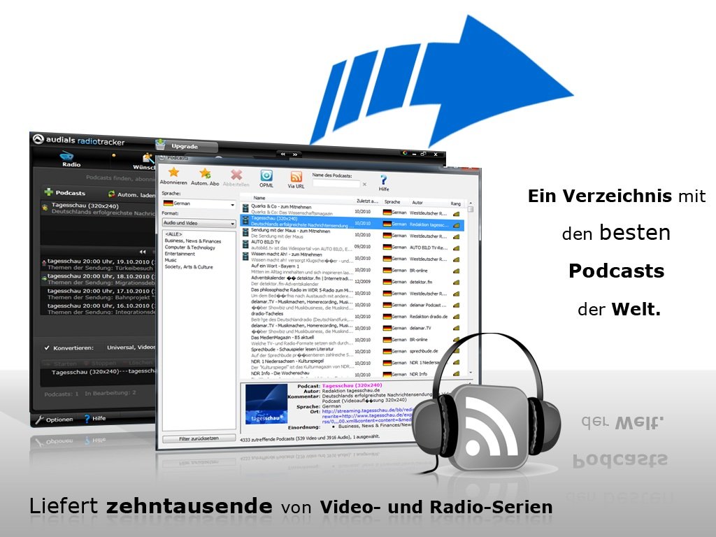 audials Radiotracker 8 Platinum, CD-ROM: Gezielt Wunschmusik als MP3 aus Webradios mitschneiden. Alle Radios & Podcasts genießen. Unterhaltung Cool & Clever