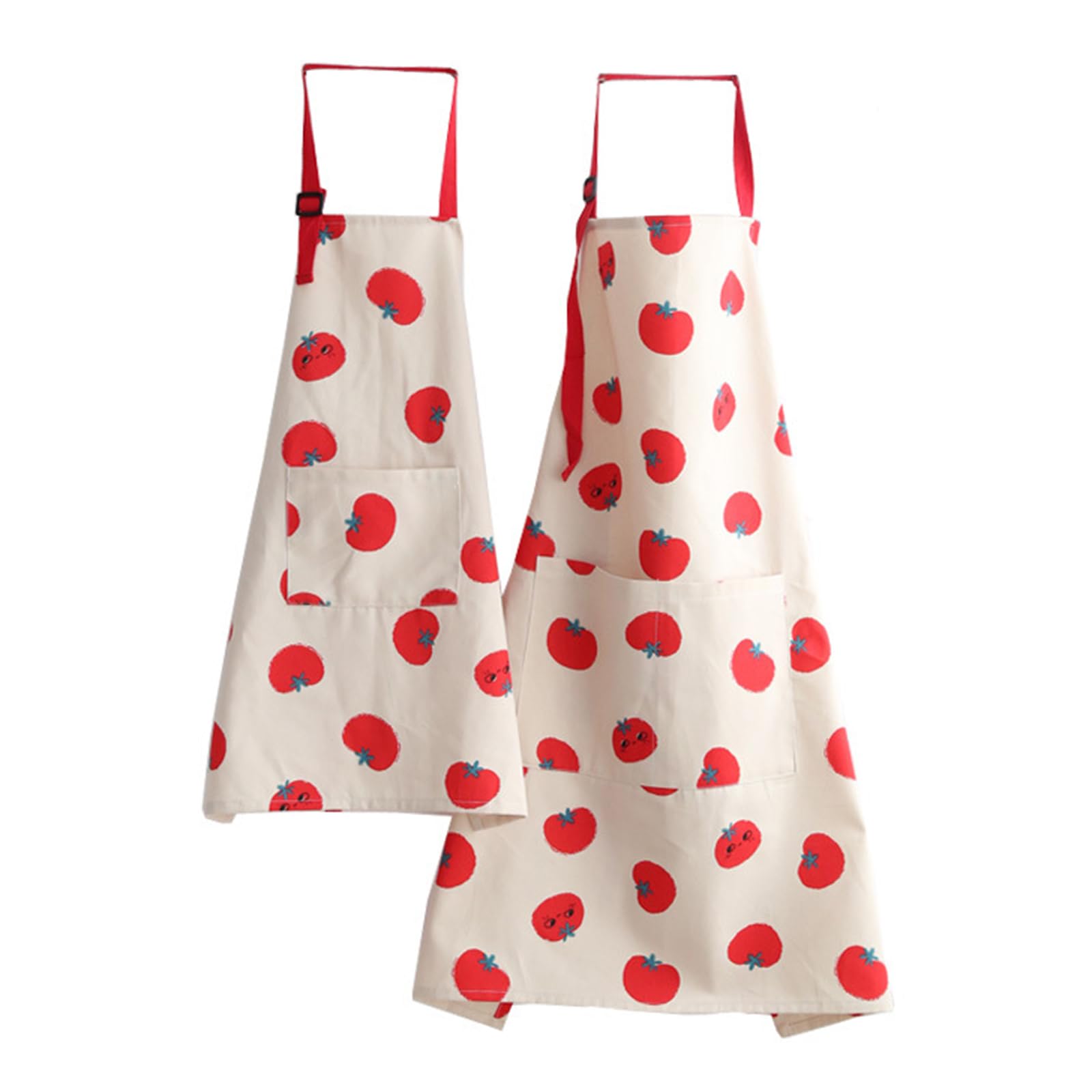 Tabliers Assortis Pour Enfants Et Adultes — Jolis Tabliers De Cuisine Maman Et Moi à Motif Tomates, RéGlables Et Avec Poche