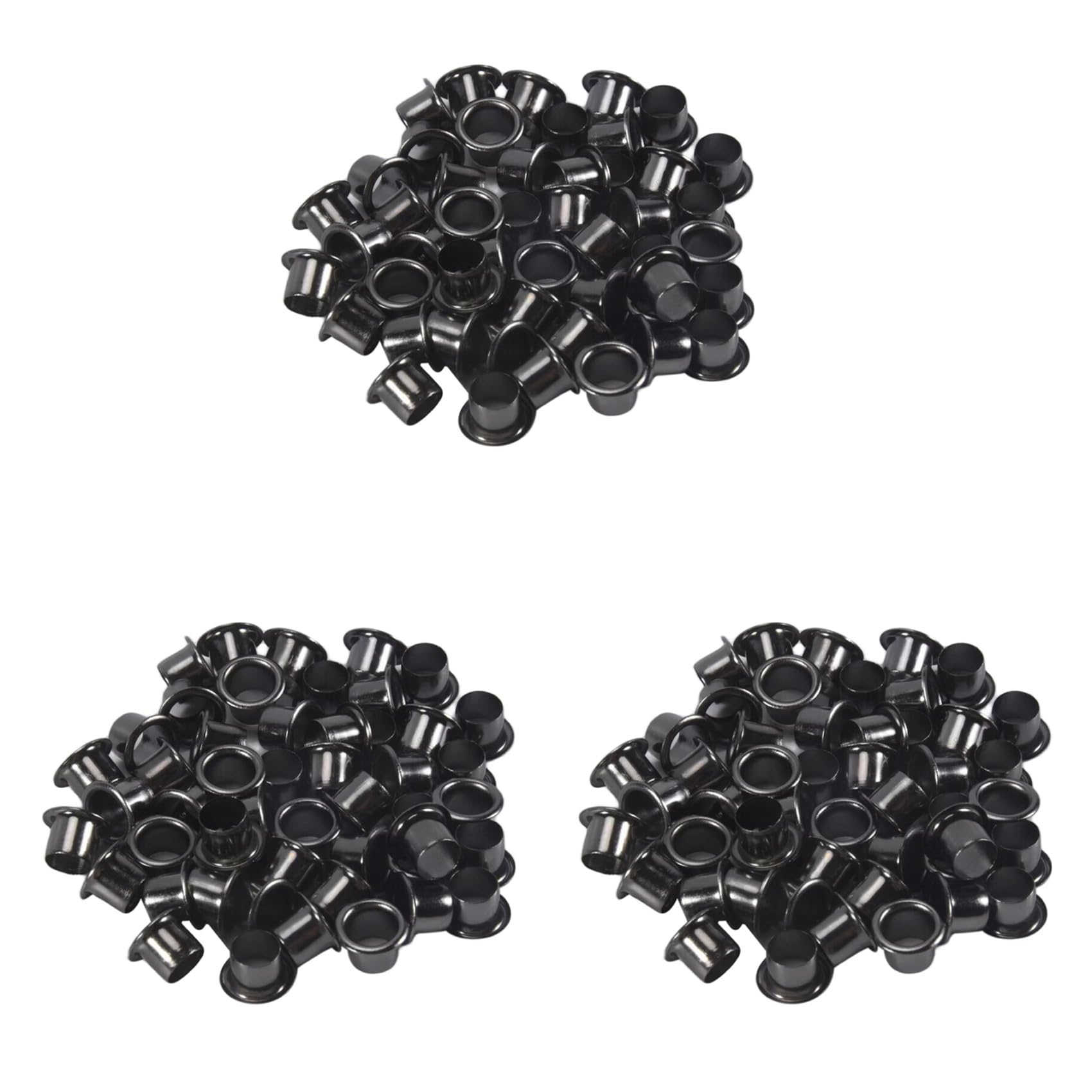 Jnchdghwa Silver-Black 150Pcs Eyelets For Diy Kydex Sheath 6Mm Rivet Hand Tool Parts Eyelet Hole Punch Tool Kit