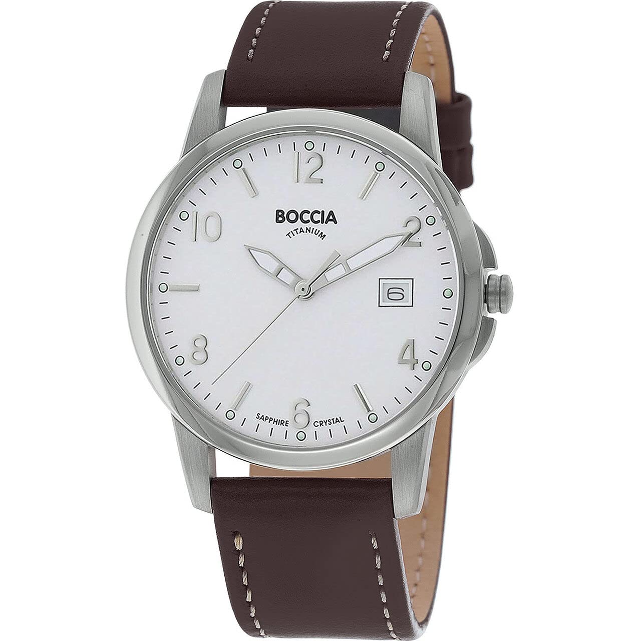 Boccia Herren-Armbanduhr Mit Lederarmband Sport 3625-01