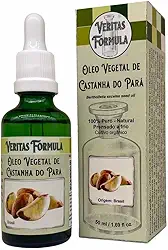 Óleo Vegetal de Castanha-do-Pará Prensado a Frio – 100% Puro e Natural | Rico em Selênio e Ômega 6 e 9 | Vegano | Pele, Cabelos e Corpo – 50ml | Origem: Brasil
