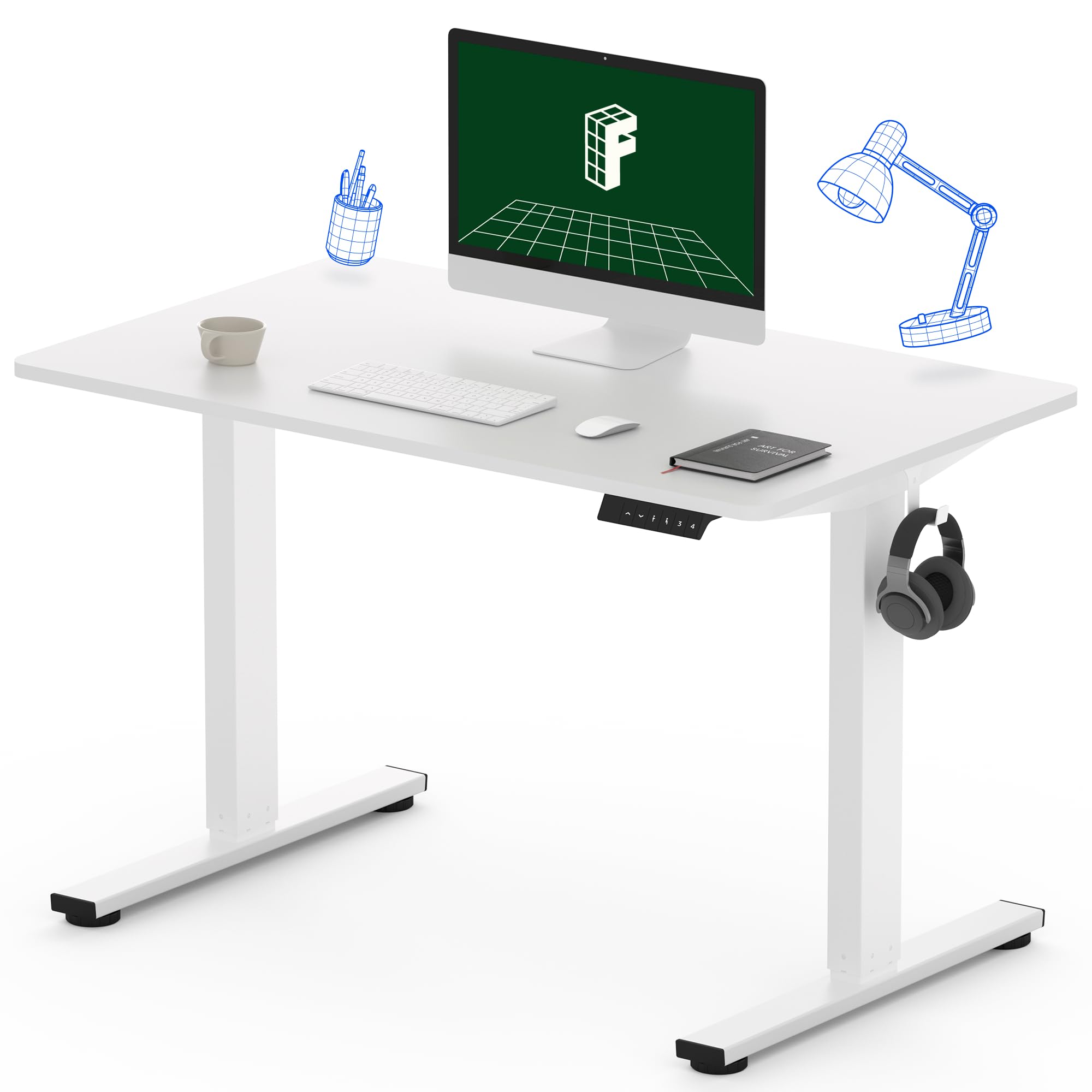 Flexispot E1W ホワイト Amazon.com: FLEXISPOT EN2 Whole-Piece Standing Desk with