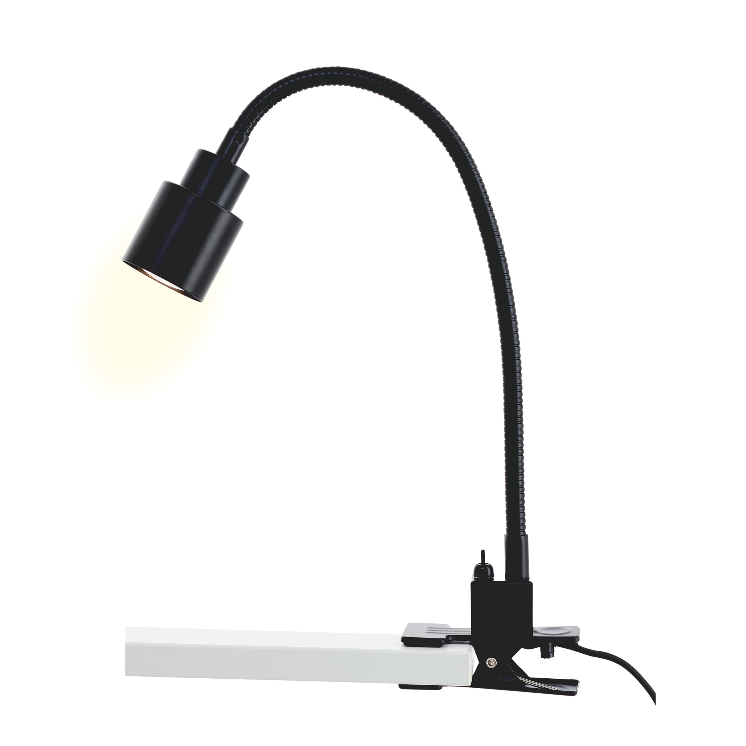 Brilliant LED Klemmleuchte in schwarz mit Flexarm & Kippschalter flexible Klemmlampe, Leselampe Schreibtischlampe Bettlampe mit 3 Watt und 300 Lumen, 3000K warmweiß inkl. LED fürs Schlafzimmer | Tischlampe mit Flexarm und Kippschalter, ideal für Schreibti
