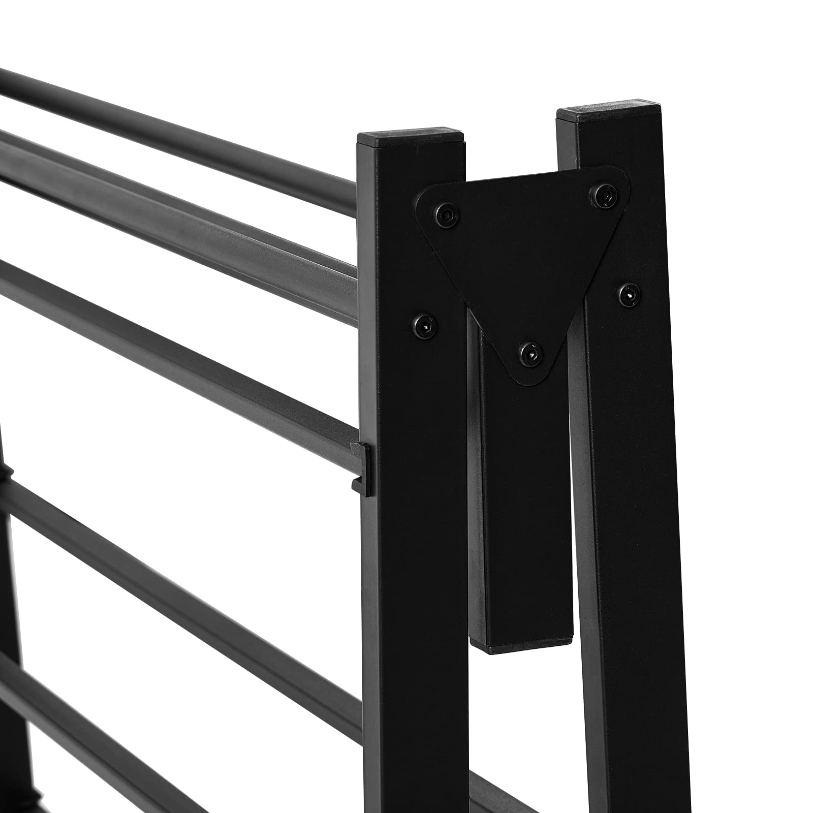 Cama Plegable para 1 Persona de Metal, Marco de Cama Individual, 90 x 190 cm, Marco de Cama Plegable con 4 Ruedas, Negro