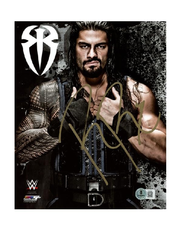 ROMAN REIGNS SIGNED AUTOGRAPHED 8x10 PHOTO WRESTLING CHAMPION BECKETT BAS