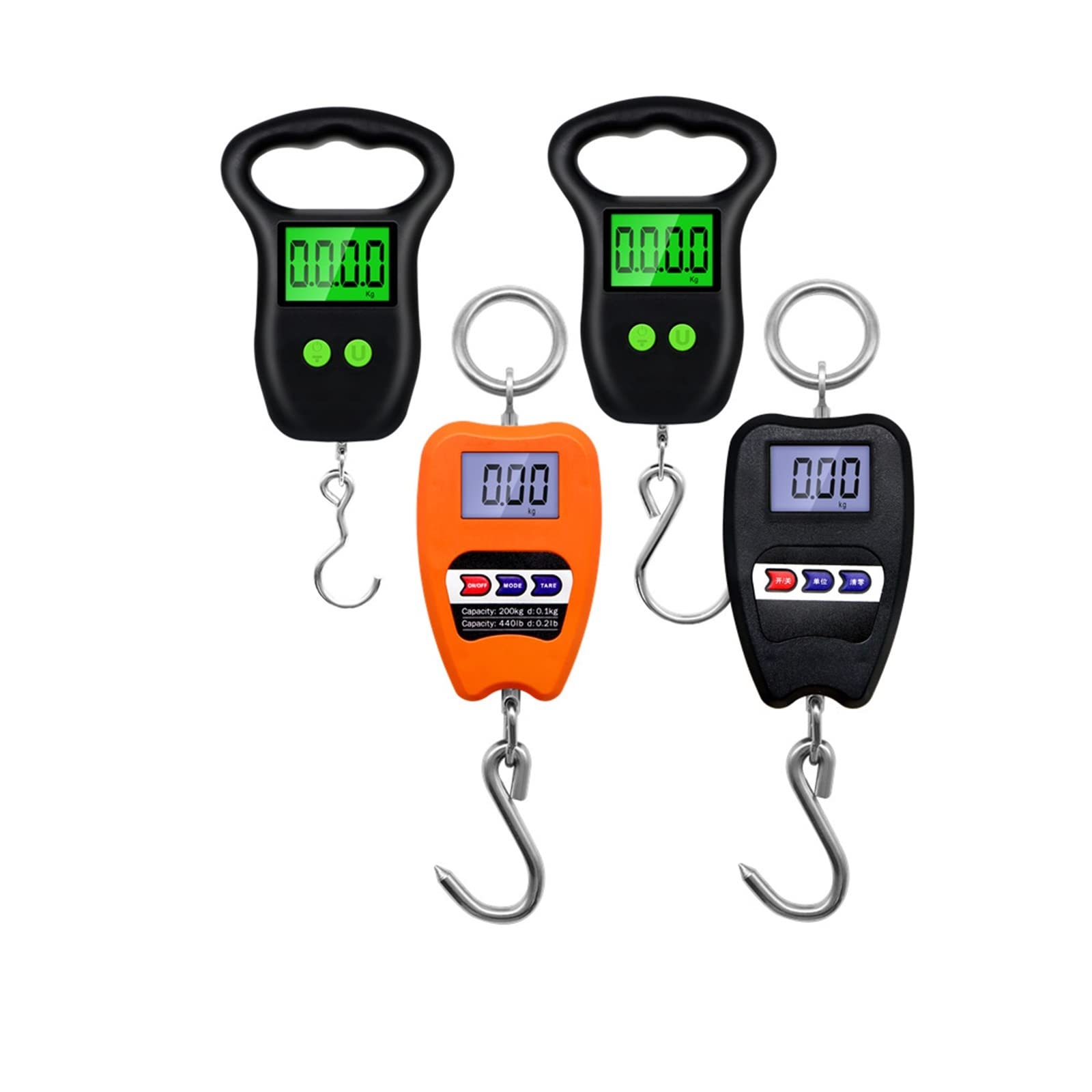 Mini elektroniczna 50Kg 10g waga wisząca LCD cyfrowa wędkarska kieszonkowa bagażowa 200kg/300kg/50KG,Ultra-wytrzymałość(Gold)