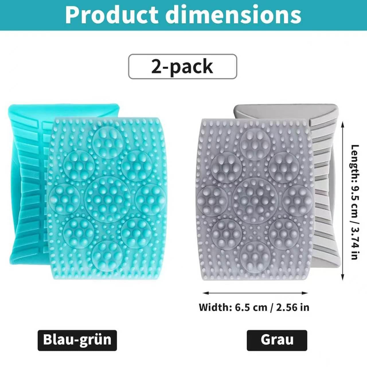 Set di 2 spazzole per cani e gatti, spazzola morbida in silicone per districare il pelo e spazzola massaggiante con impugnatura ergonomica, per cani e gatti a pelo lungo e corto