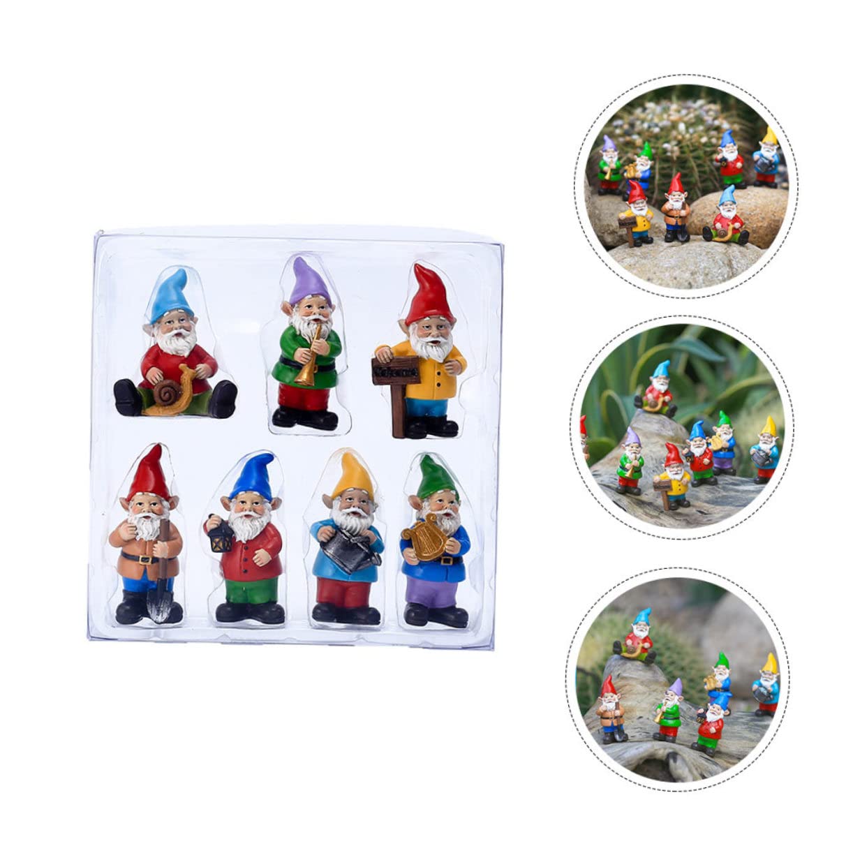 BESPORTBLE 1set Gnomi Da Giardino Miniature Resina Decorazione Creativa Per Interni Ed Esterni Resistente All e Alla Per e Decorazioni Natalizie