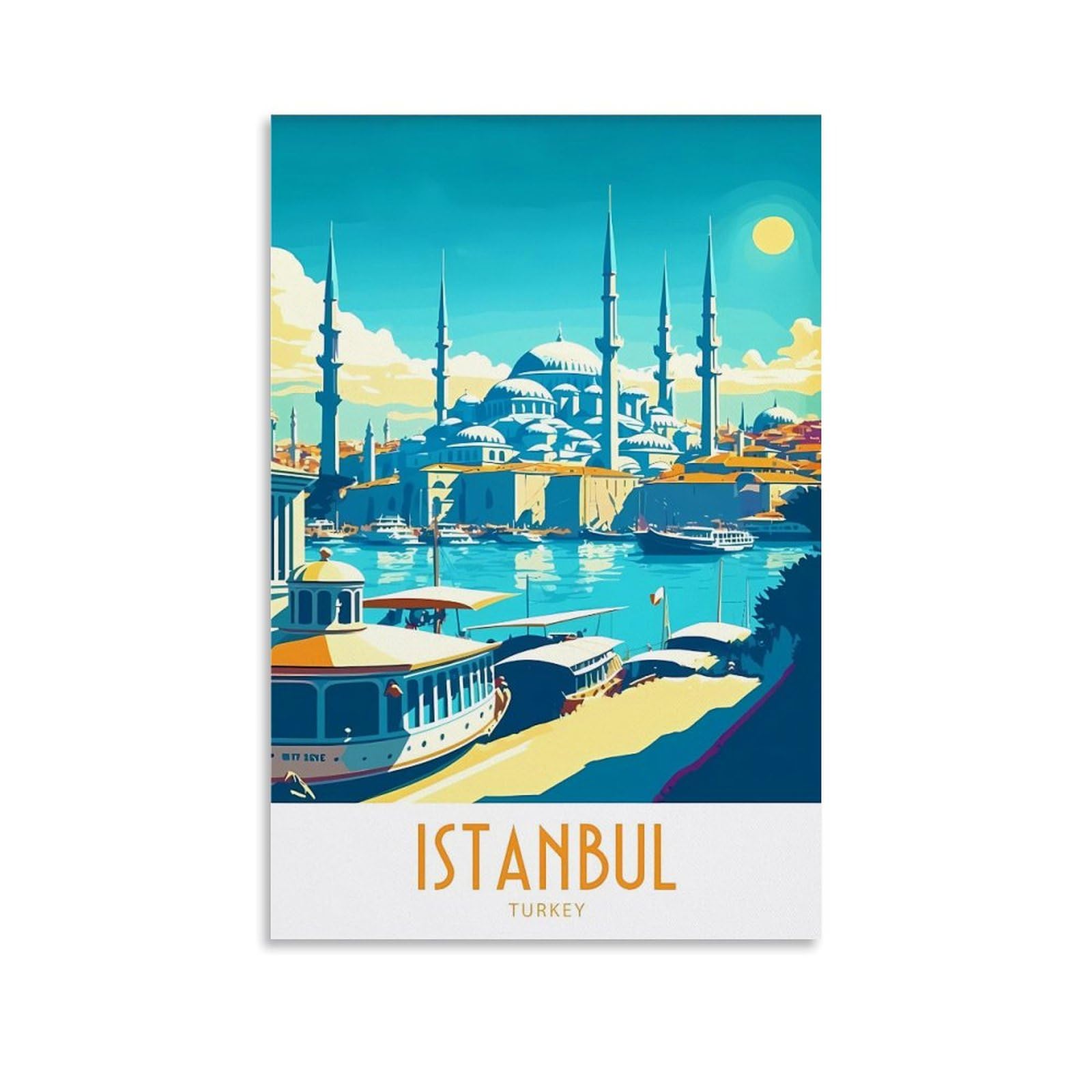 EZMLFA Diamond Art Kits Adults,Istanbul Turkey,5D Dimond Picture, Crystal Gem Art Crafts for Boys Girls, DIY Mosaic Creations Set for Home Decor 30x40cm
