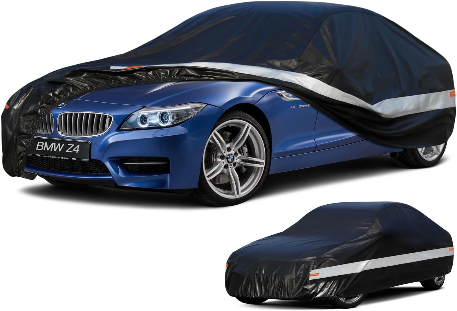 10 Layers Car Cover Custom Fit for BMW Z4 E85, E89, G29 (2009-2025), Waterproof All Weather for Automobiles, Outdoor Full Cover Sun Dust Rain Protection with Cotton. Black