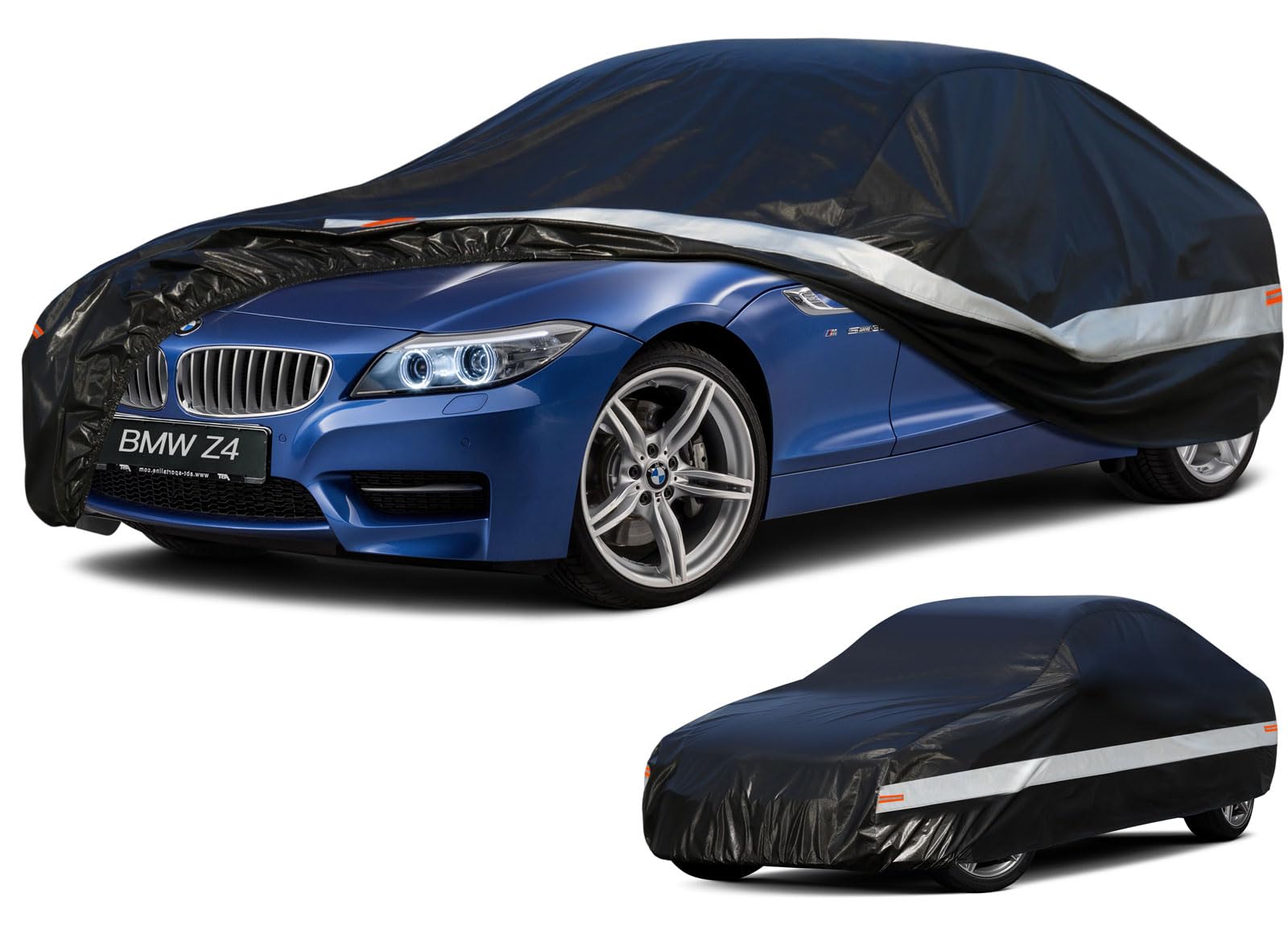 Holthly 10 Layers Car Cover Custom Fit for BMW Z4 E85, E89, G29 (2009-2026), Waterproof All Weather for Automobiles, Outdoor Full Cover Sun Dust Rain Protection with Cotton. Black