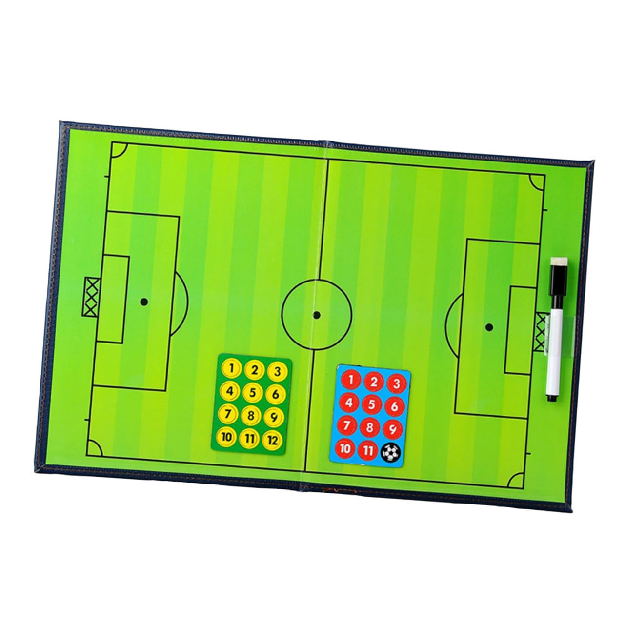 balacoo Football Board 2 Section PVC Whiteboard Dry Erase Clipboard with Markers Magnets for