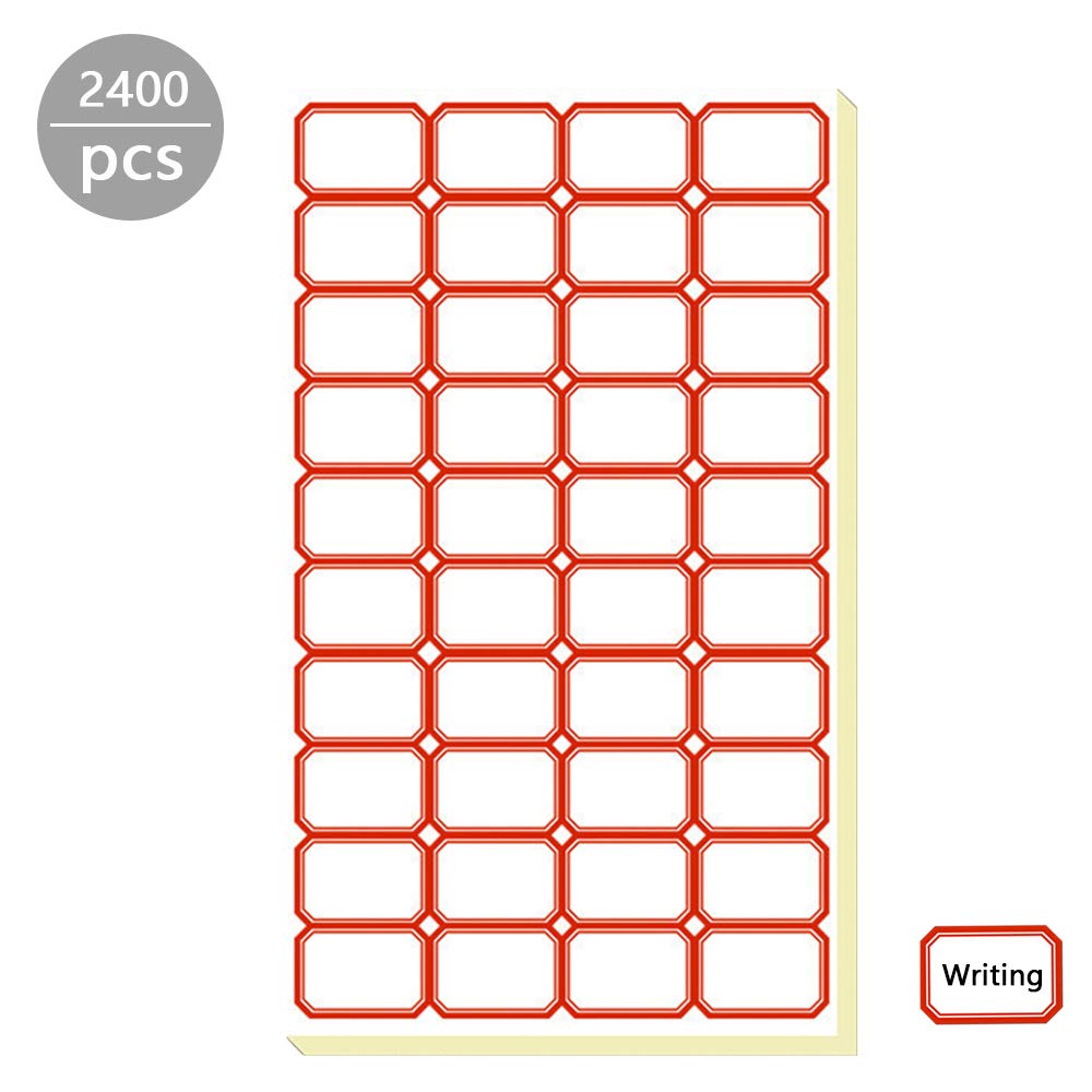 ZMREN Labels, 2400 Labels for Jars Food Labels, Label Stickers for Household Labels, Frozen Labels, Stickers for Kitchen, School, Office, jam Gifts