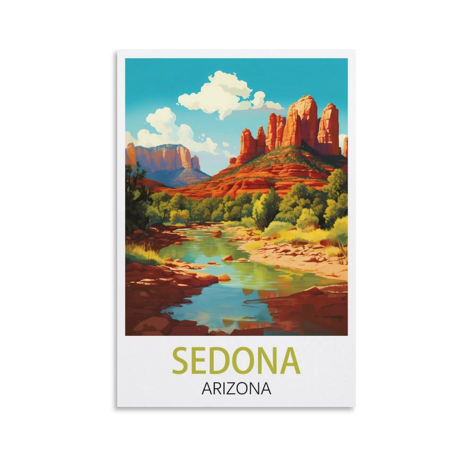 EZMLFA DIY 5D Diamond Painting Kits for Adults,Sedona Arizona Crystal Rhinestones Art Craft for Beginners DIY Home Wall Decor Gift 40x50cm