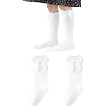 Baby Knee High Socks Toddler Cotton Long Socks with Bow for Girls