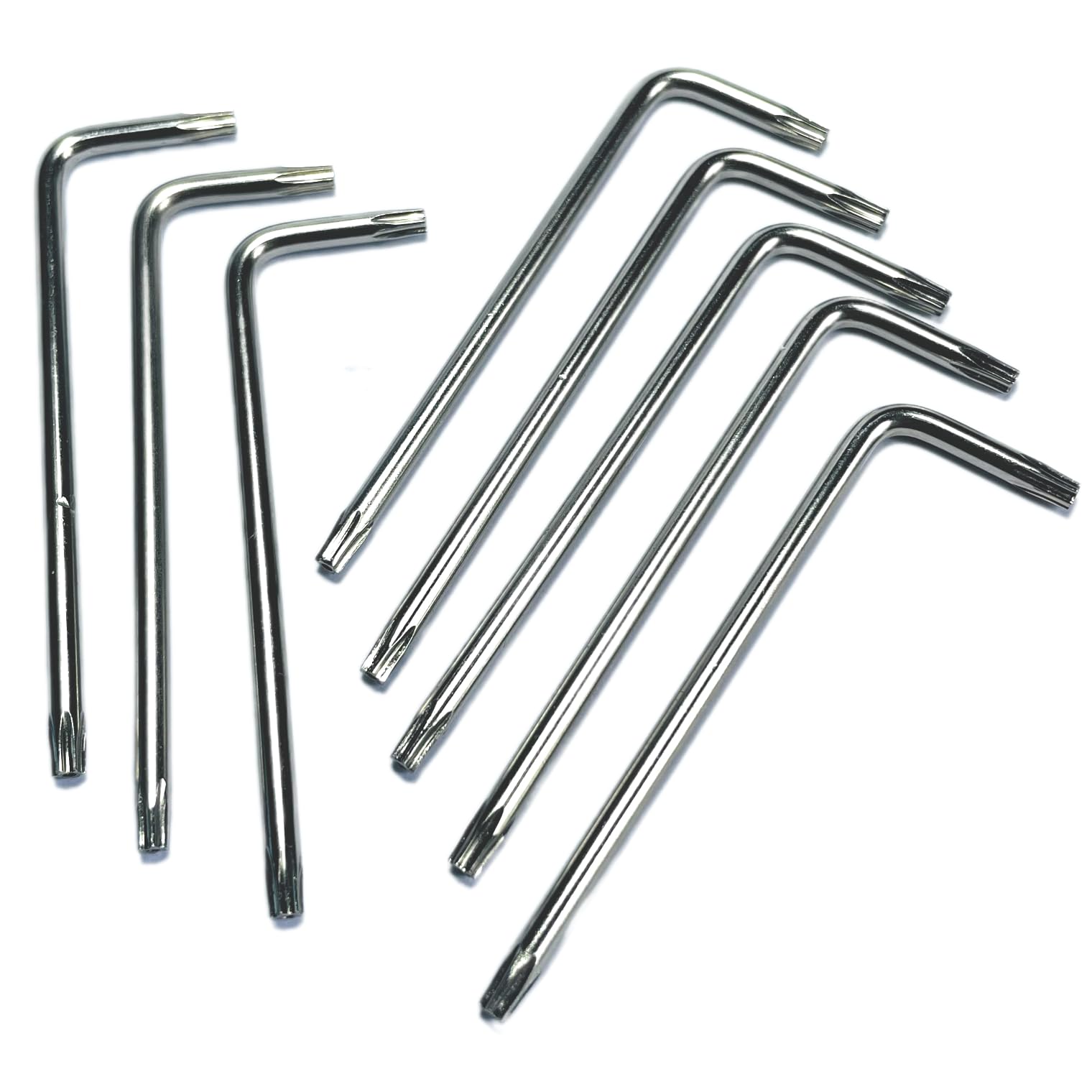 ZDingTech 8pcs T10 Torx Bit T10 Anti Tamper Proof Torx Star Key Bit Wrench,T 10 torx key set,allen keys drill bit set L-Shape,S2 Steel tamper proof