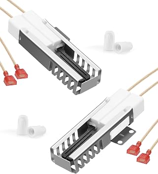 PB040001 Gas Range Oven Igniter with 4 Ceramic Nuts, Oven Igniter for Gas Stove for Viking Range, Oven Ignitor Replace AP5315579 065650-000 SGR4001 792263,2 Pack