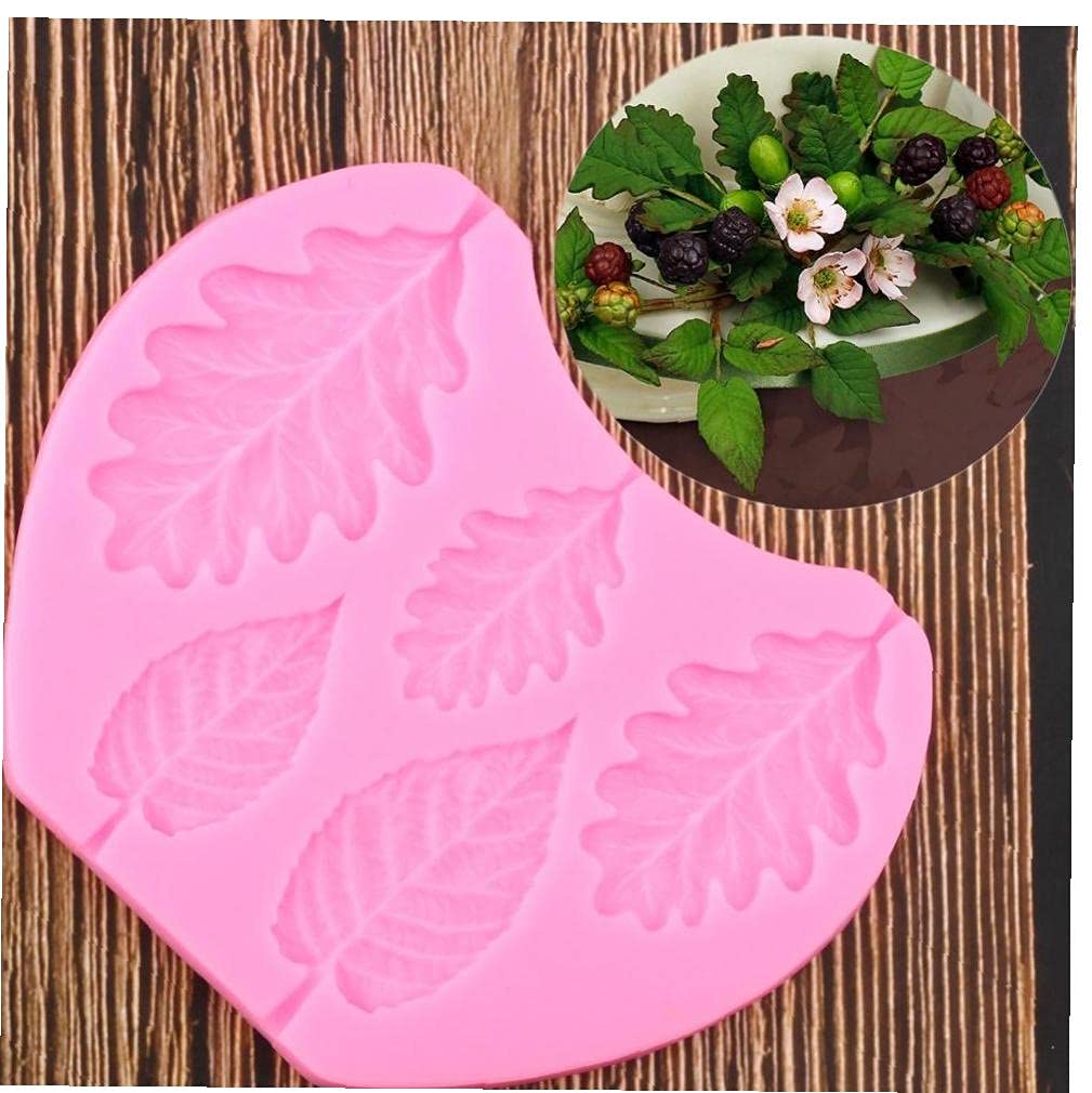 Onsinic Leaves Silicone Mold Fondant Cake Decorating Tools Nuts Berries Cake Baking Mould Chocolate Gumpaste Moulds