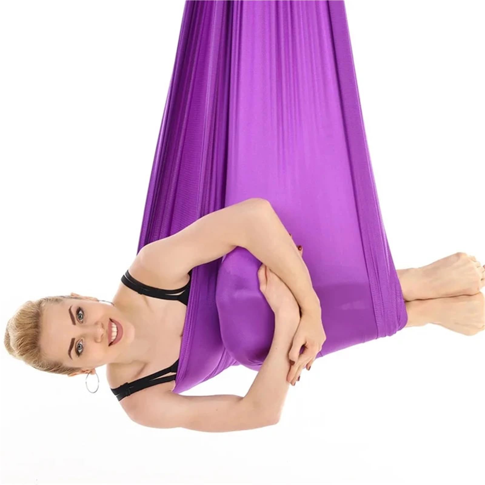 Vliegende Schommel Luchtfoto Yoga Hangmat Zijde Stof Sport Nylon Inversie Pilates Antizwaartekracht Yoga Trapeze Sensorische Schommel Hfh Gqr