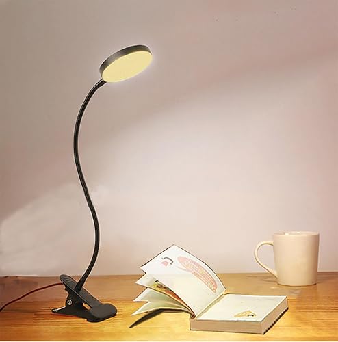 Miniatura 6 de Lámpara de escritorio con clip, luz de lectura, lámpara de lectura, luz USB flexible de cuello de cisne, luz de libro para niños, libro de lectura