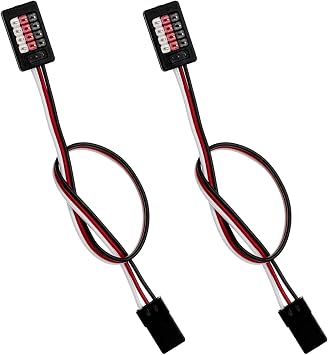 2Pcs 200mm JR Receiver Distribution Wire, Servo Extension Power Splitter Cable for 1/8 1/10 1/16 RC Car Crawler Truck, LED Roof Light Winch Cooling Fan ESC Battery Upgrade Parts