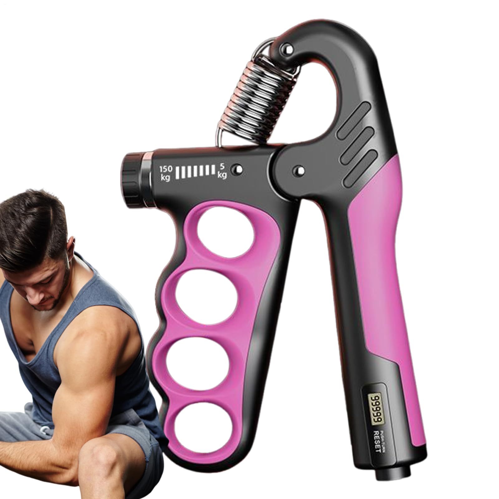 Rinforzatore Per Presa,Allenatore Regolabile Presa Avambraccio - Strumento Per Sviluppo Muscolare, Attrezzatura Ergonomica Per Esercitatore Dita Per Palestra, Viaggio, Scuola, Pendolarismo, Casa