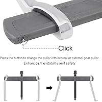 Vista 5 de ChgImposs 12 Inch 2-Jaw Gear Puller, Adjustable Bearing Puller Gears, Reversible Removal Tool for External Internal Pulling, CR-V Two Claws Puller