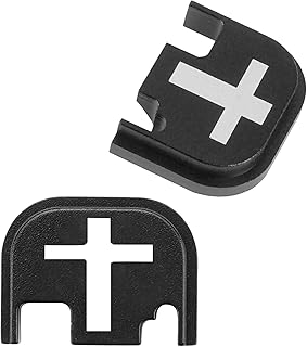 2 PCS Rear Cover Slide Back Plates for Glock Gen 1-4, Durable Aluminum Rear