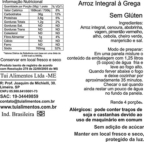 TUI ALIMENTOS Arroz Int. À Grega
