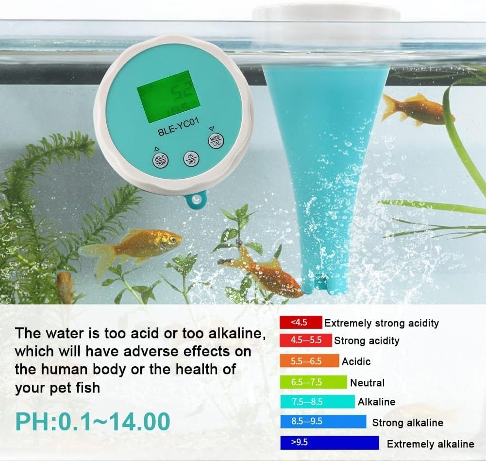 Thermomètre À Piscine Numérique Intelligente Flottante - Compteur D'eau Bluetooth 6-en-1, Imperméable IP67, Tests Ec, Salinité, PH, ORP, Température, Chlore Pour Les Piscines, Bains À Remous, Étangs
