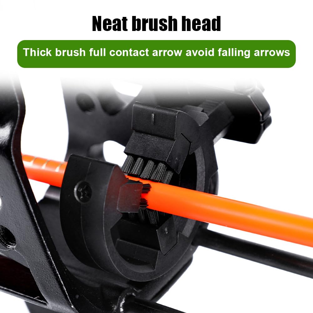 MiOYOOW Brosse de Tir à l'arc, Brosses pour Appui-flèche, Repose-flèche Réglable pour Arc à Poulies et Recourbé, Accessoires Chasse, Main Gauche et Main Droite