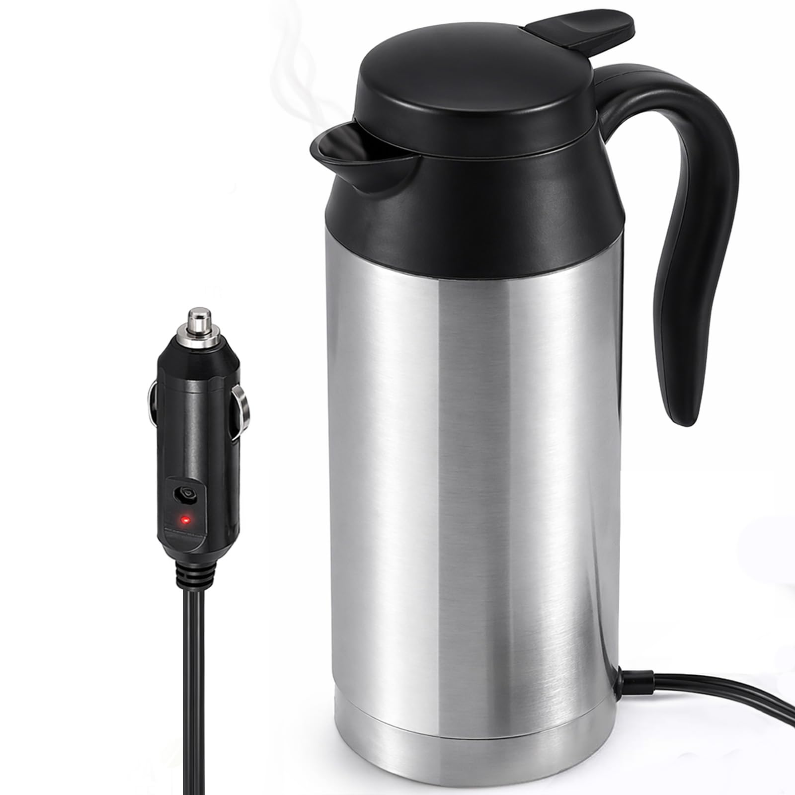 ZONJIE 12V Car Kettle - 120W, 650ml Portable Travel Water Boiler