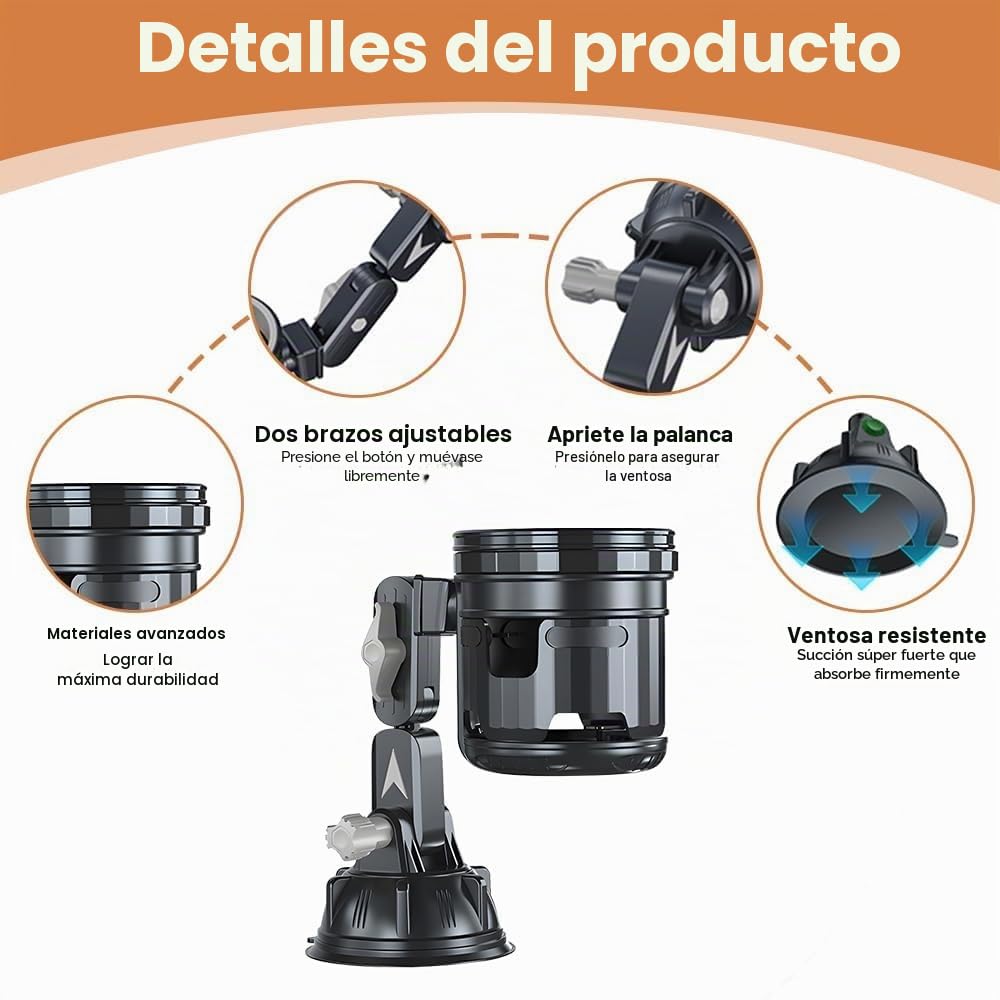 Portavasos Coche Ajustable Universal, Soportes para Botellas para Coche Plegable, Portavasos Botellas Cochespara Café Bebidas, Soporte para Vasos de Agua para Coche Camiones