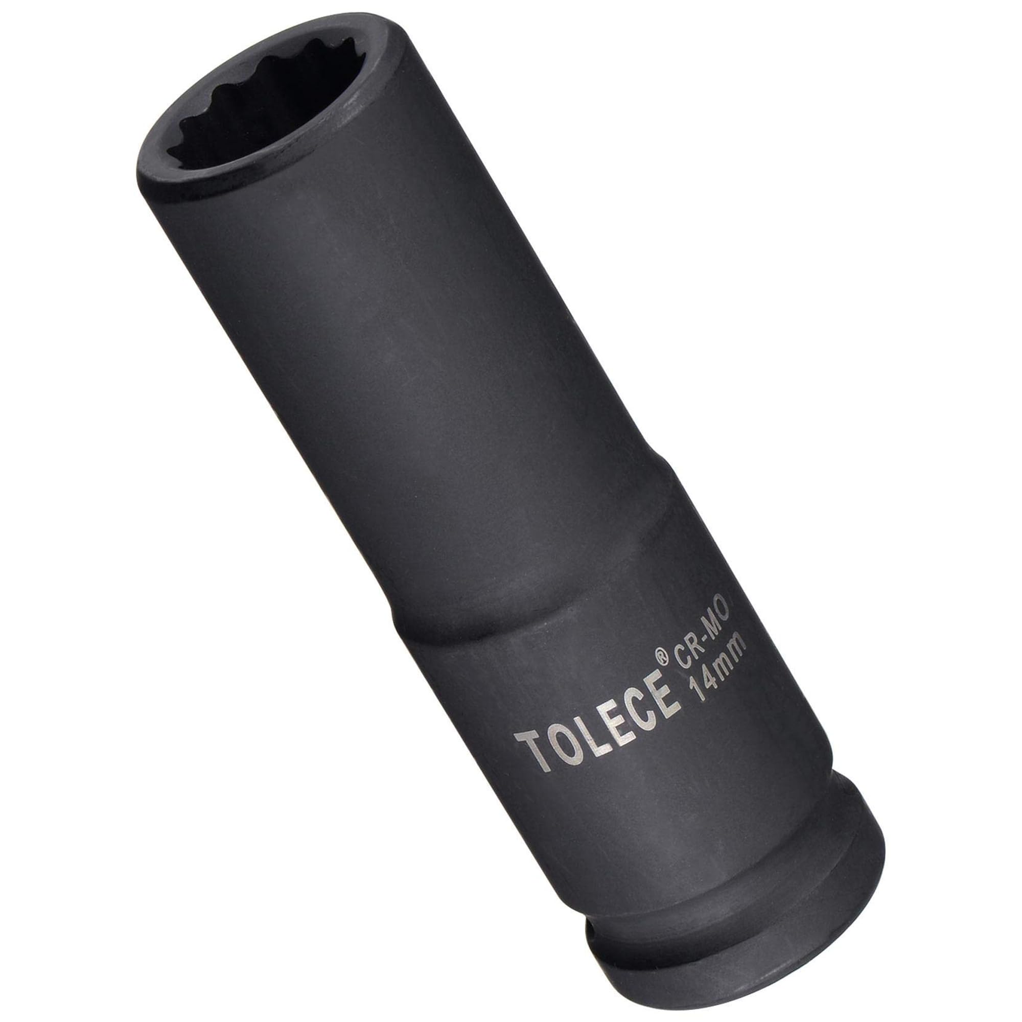 TA-VIGOR 12-Point Deep Impact Socket, 1/2-Inch Drive 14mm Metric Spindle Axle Nut Socket Driver Wrench, Durable CR-MO Steel 78mm Length Nut Impact Socket for Auto Repair Easy Removal