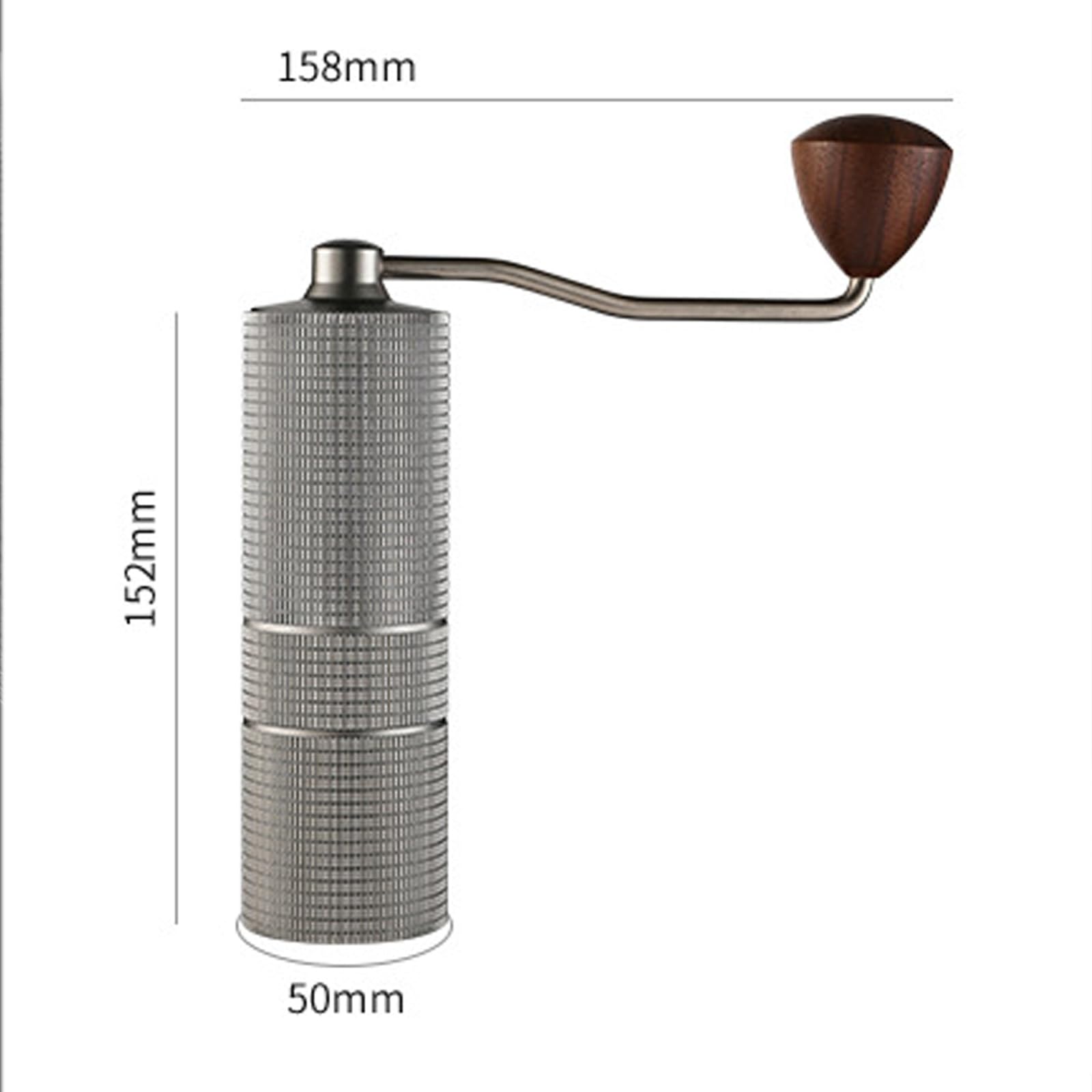 Przenośny młynek do kawy z korbą ręczną ze stali nierdzewnej z regulowanymi ustawieniami do precyzyjnego mielenia od espresso do prasy francuskiej, idealny do domowego warzenia